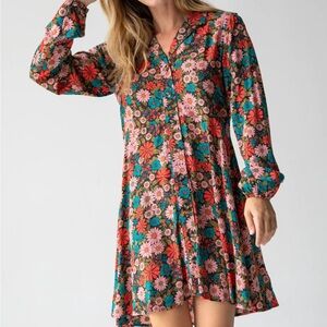 Natural Life Ansley woven tunic shirt dress Size Large NWOT